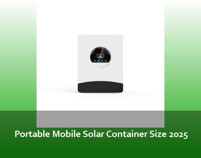 Portable Mobile Solar Container Size 2025
