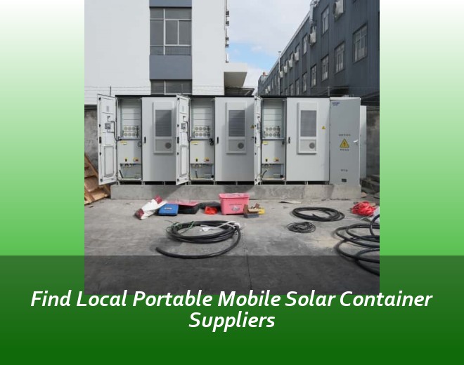 Find Local Portable Mobile Solar Container Suppliers