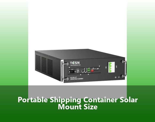 Portable Shipping Container Solar Mount Size