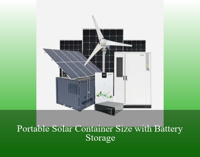 Portable Solar Container Size with Battery Storage