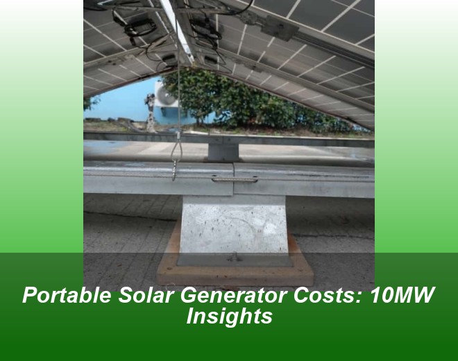 Portable Solar Generator Costs: 10MW Insights
