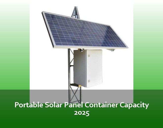 Portable Solar Panel Container Capacity 2025