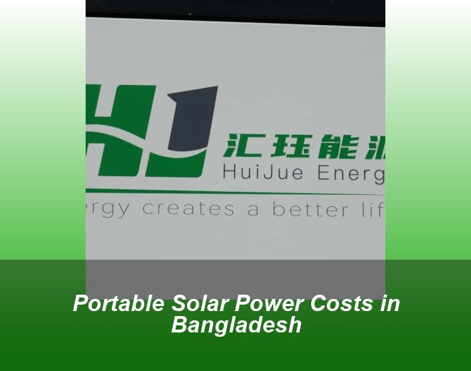 Portable Solar Power Costs in Bangladesh