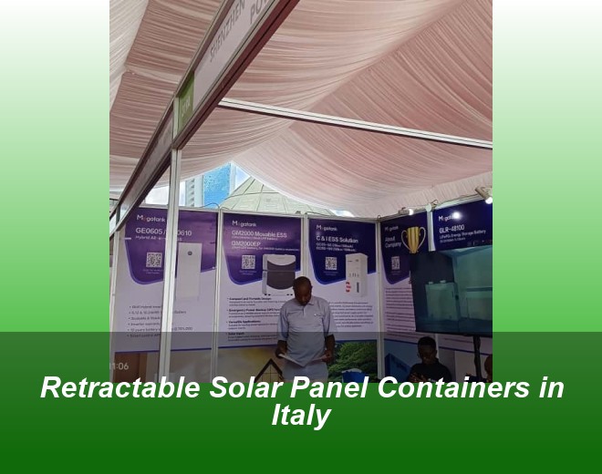 Retractable Solar Panel Containers in Italy