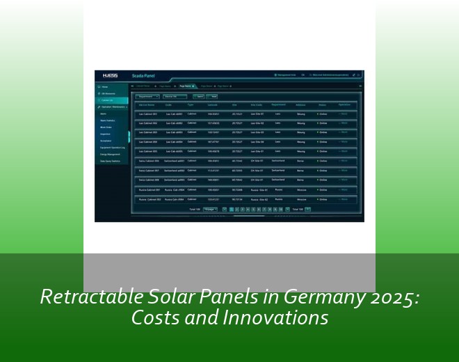 Retractable Solar Panels in Germany 2025: Costs and Innovations