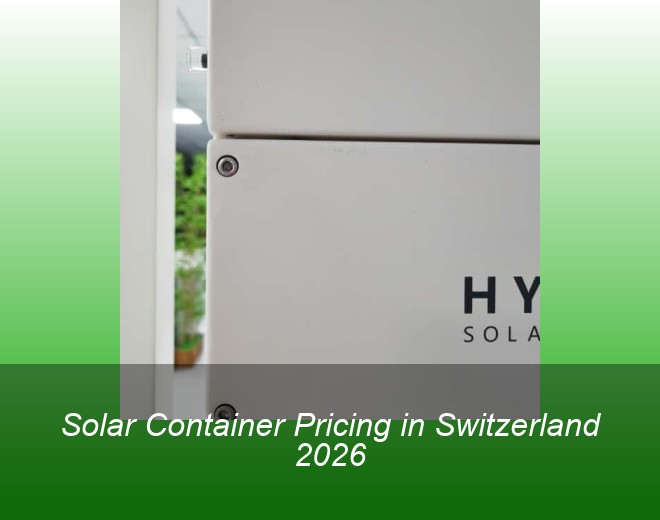 Solar Container Pricing in Switzerland 2026