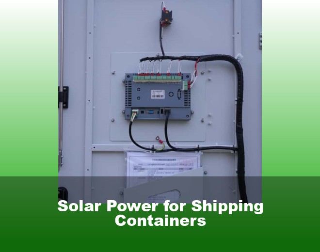 Solar Power for Shipping Containers
