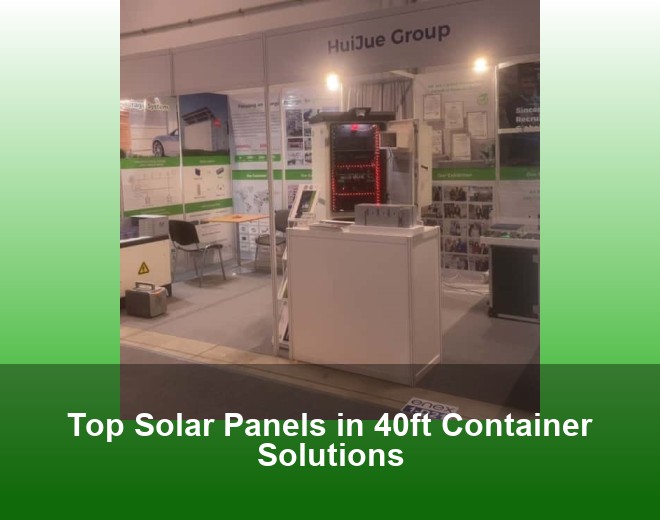 Top Solar Panels in 40ft Container Solutions