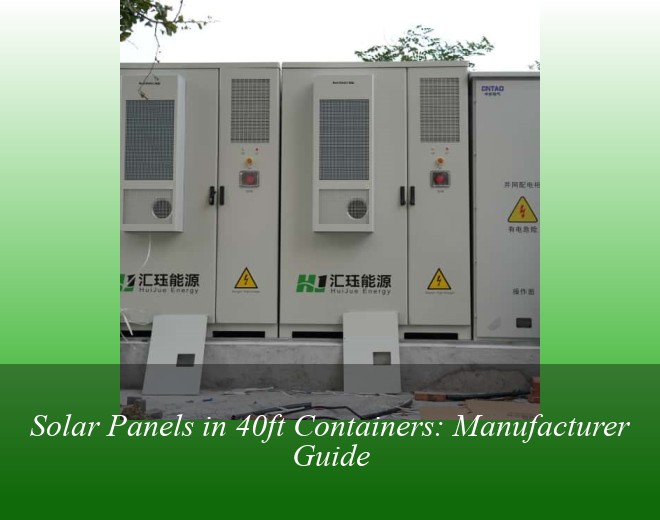 Solar Panels in 40ft Containers: Manufacturer Guide