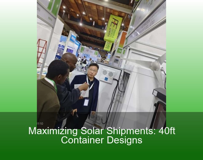 Maximizing Solar Shipments: 40ft Container Designs