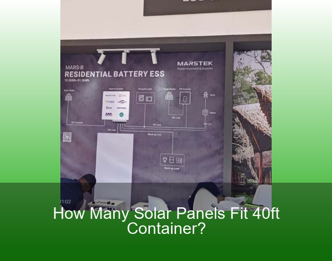 How Many Solar Panels Fit 40ft Container?