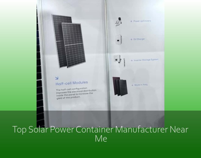 Top Solar Power Container Manufacturer Near Me