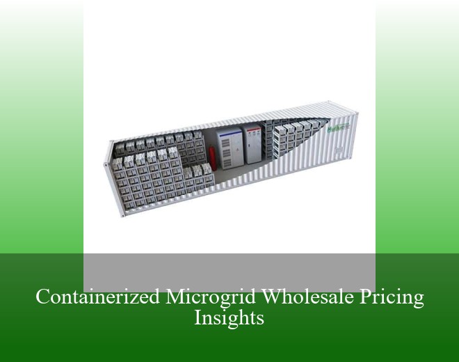 Containerized Microgrid Wholesale Pricing Insights