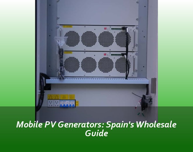 Mobile PV Generators: Spain's Wholesale Guide