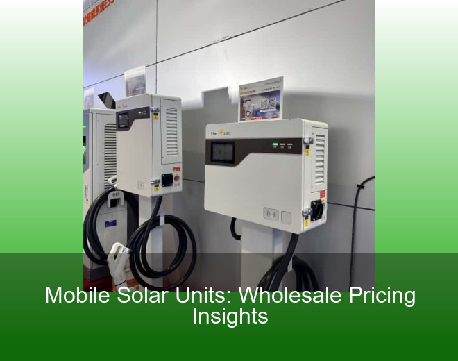 Mobile Solar Units: Wholesale Pricing Insights