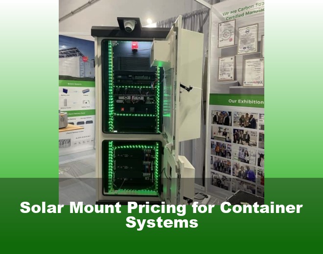 Solar Mount Pricing for Container Systems